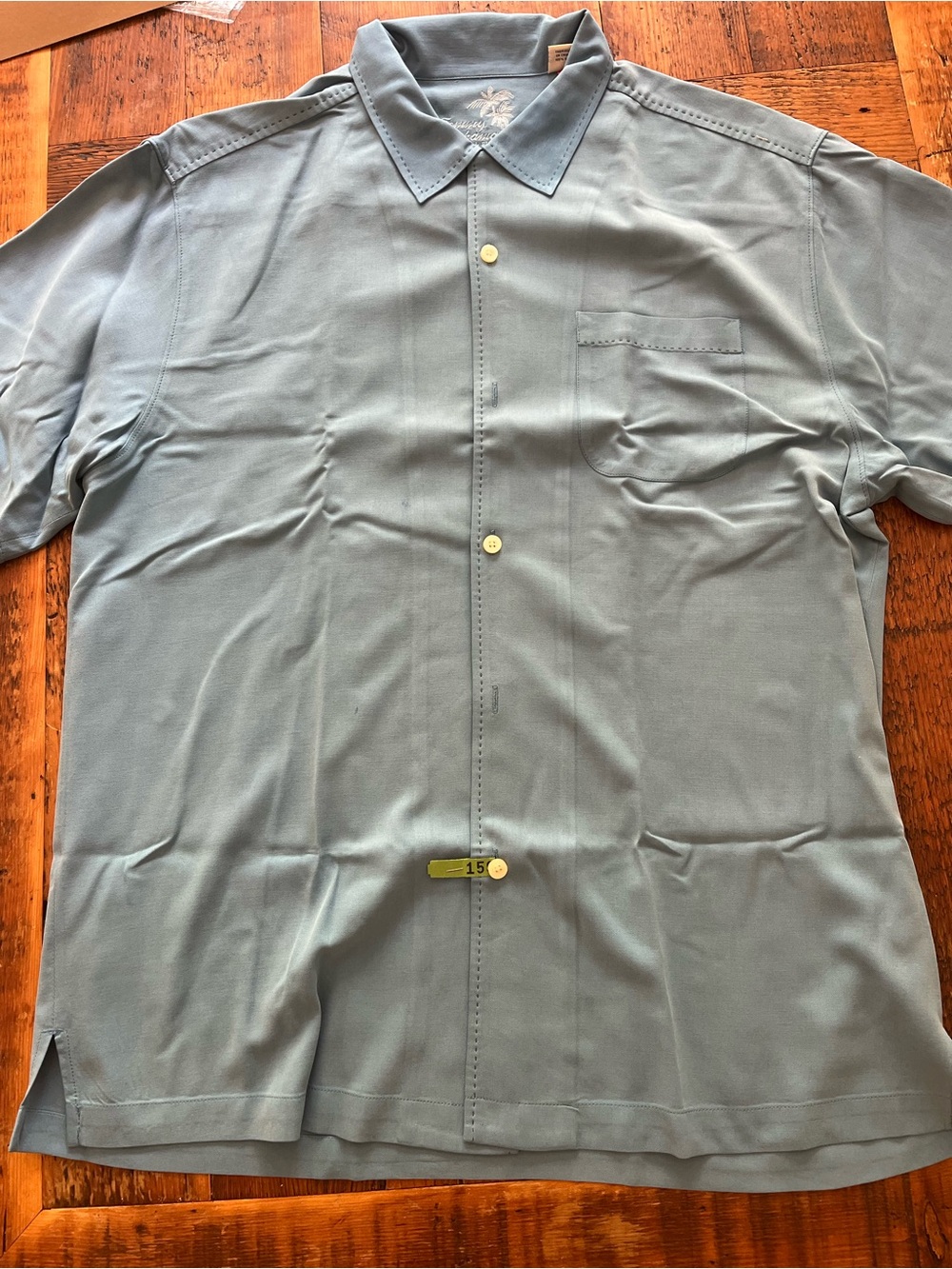 Tommy Bahama Light Blue Men's Short-Sleeve Button Shirt